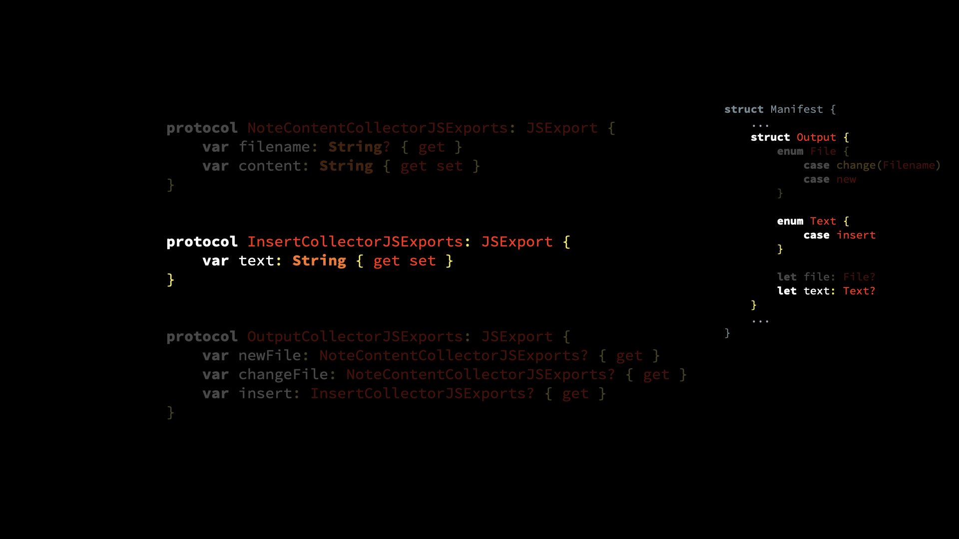 protocol InsertCollectorJSExports